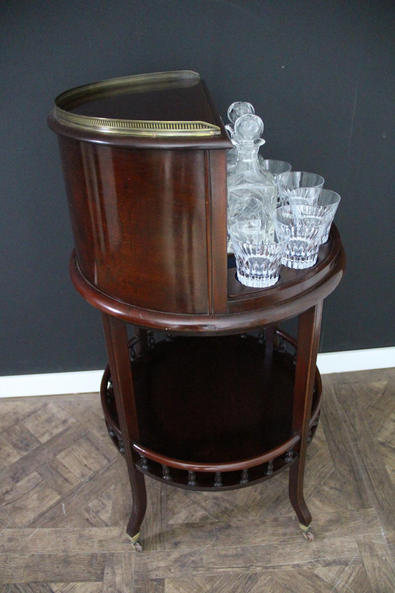 Drink Cabinet, Cocktail Bar, Dry Bar, Folding Bar, Bar Cart, Baccarat Crystal For Sale 4