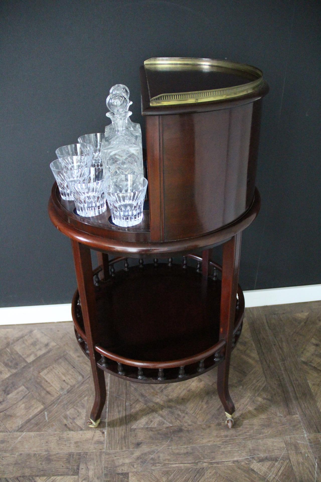 Drink Cabinet, Cocktail Bar, Dry Bar, Folding Bar, Bar Cart, Baccarat Crystal For Sale 7