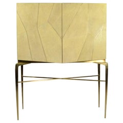 Drink Cabinet Hydra in Genuine Shagreen and Brass by Ginger Brown