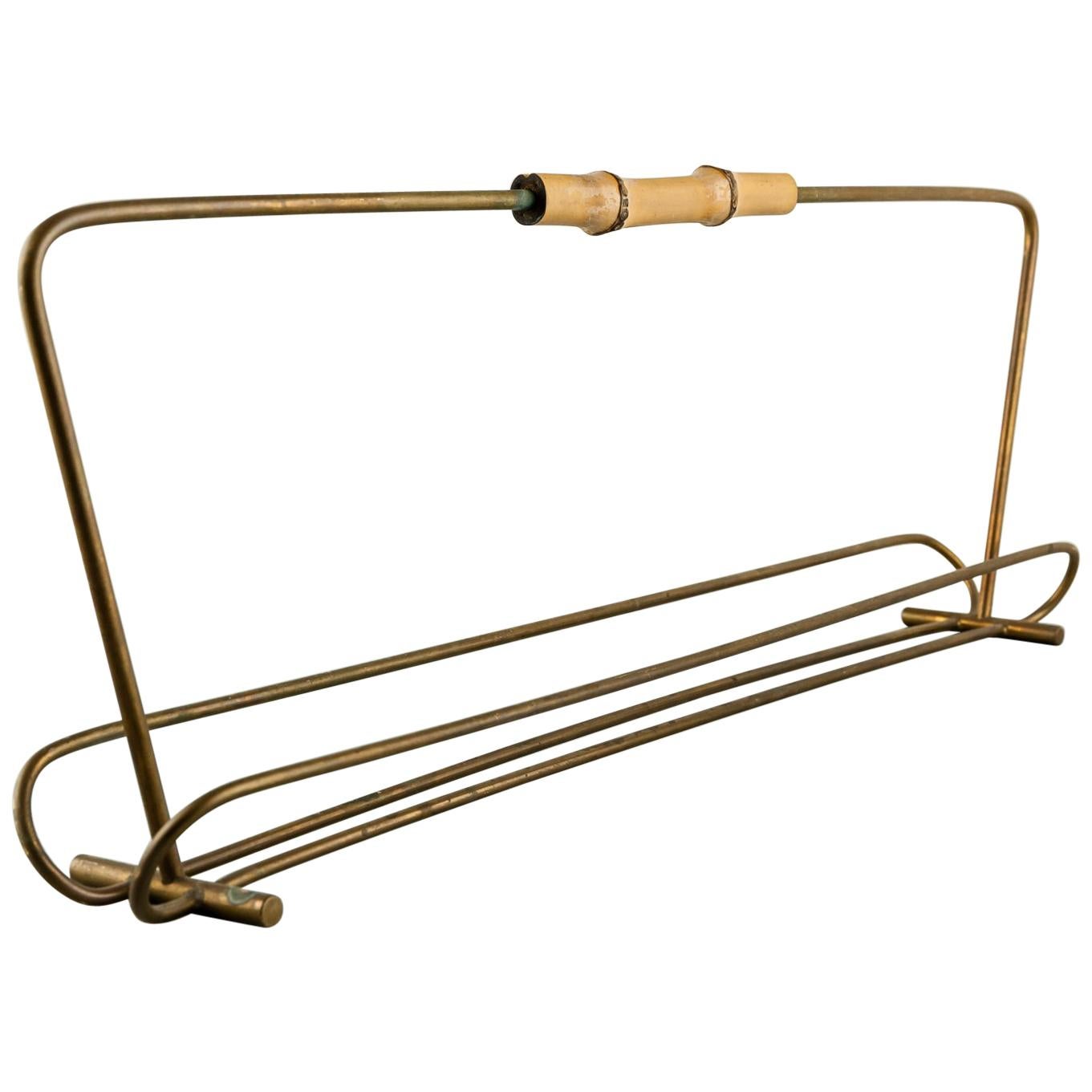Getränkegläserträger mit Bambus, Österreich, 1950er Jahre im Angebot