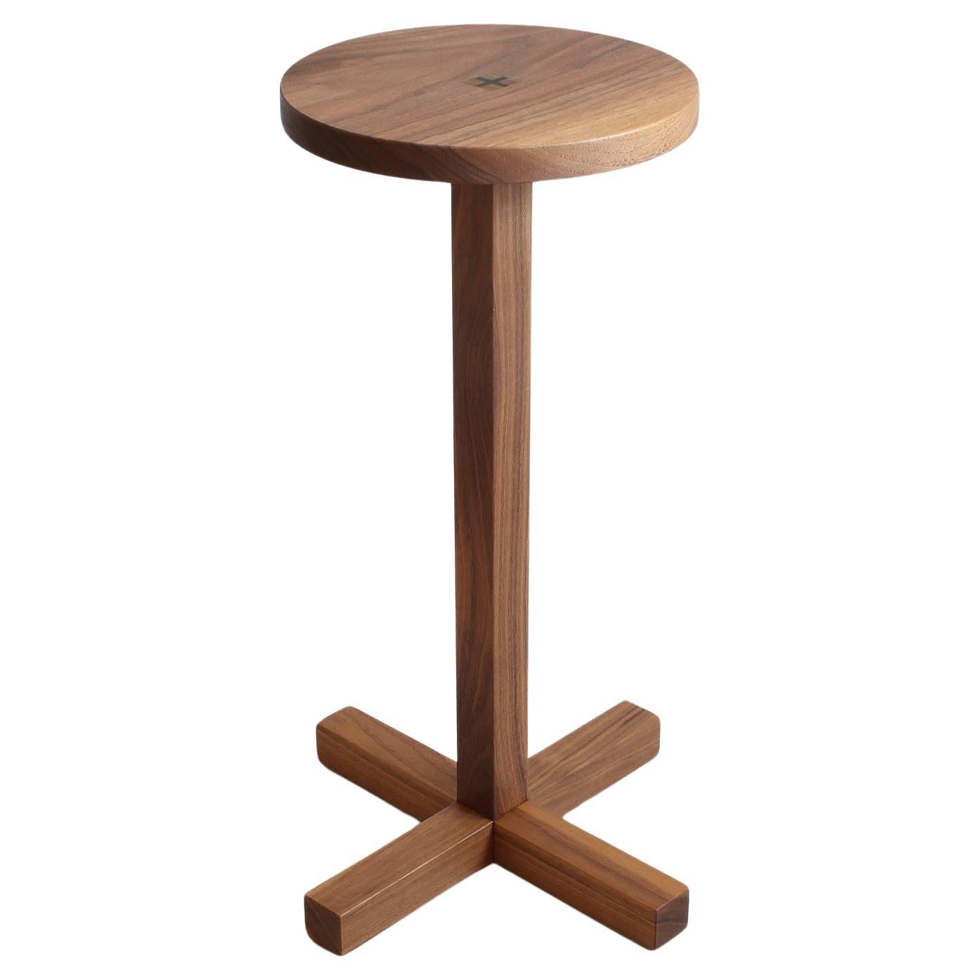 Drink Table in Solid Walnut by Elliott Marks For Sale