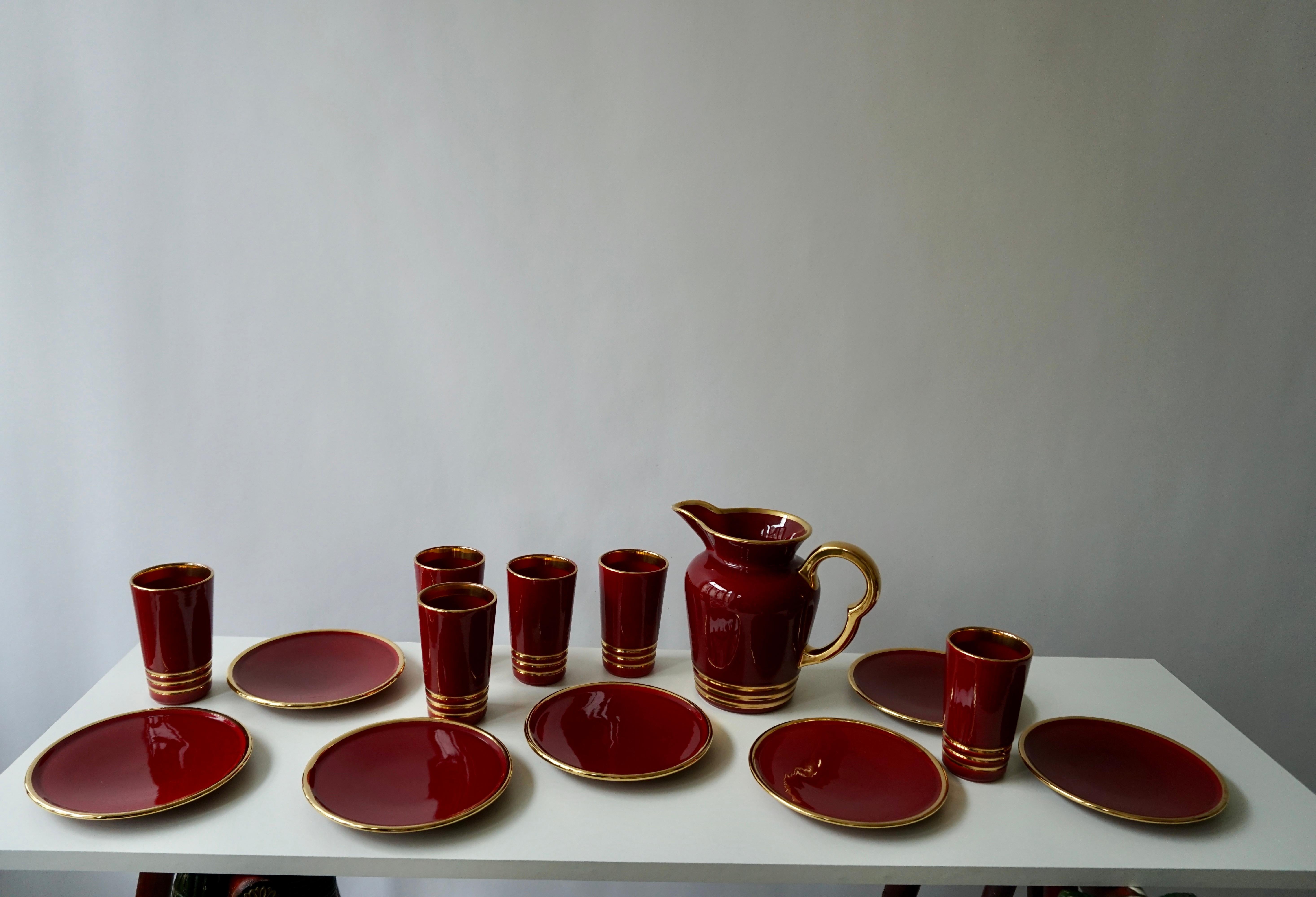 Hollywood Regency Drinking Set by Magdalithe, France, circa 1960 For Sale