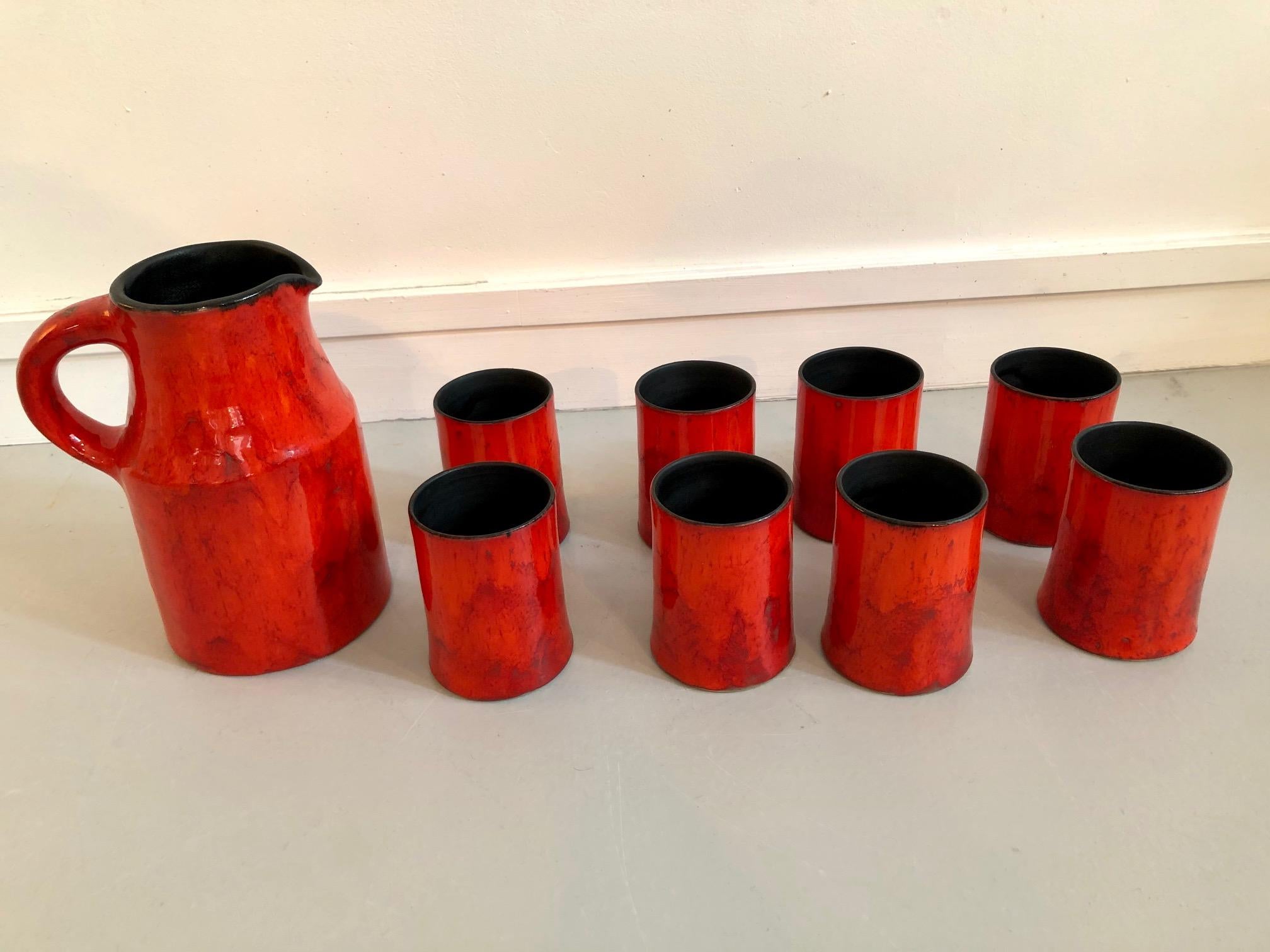 Drinking Set by Robert and Jean Cloutier, circa 1960 In Good Condition For Sale In Paris, FR