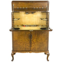 Drinks Cabinet, Antique Dry Bar, Cocktail Cabinet, Walnut, Scotland REDUCED!