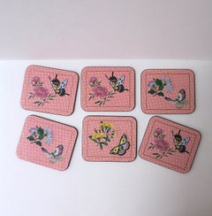 Drinks Coasters Butterfly Design, Set of Six