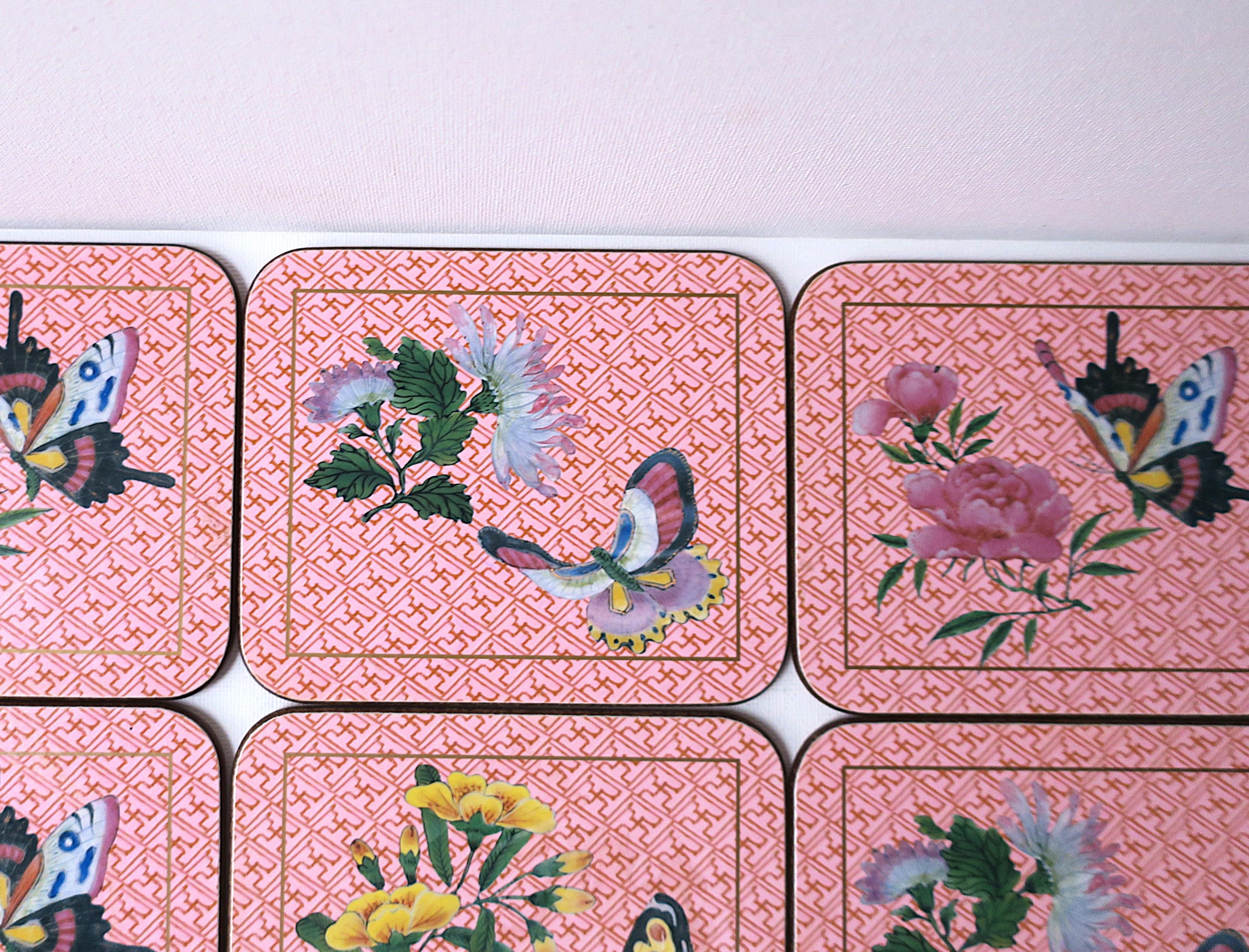 Drinks Coasters Butterfly Design, Set of Six For Sale 2