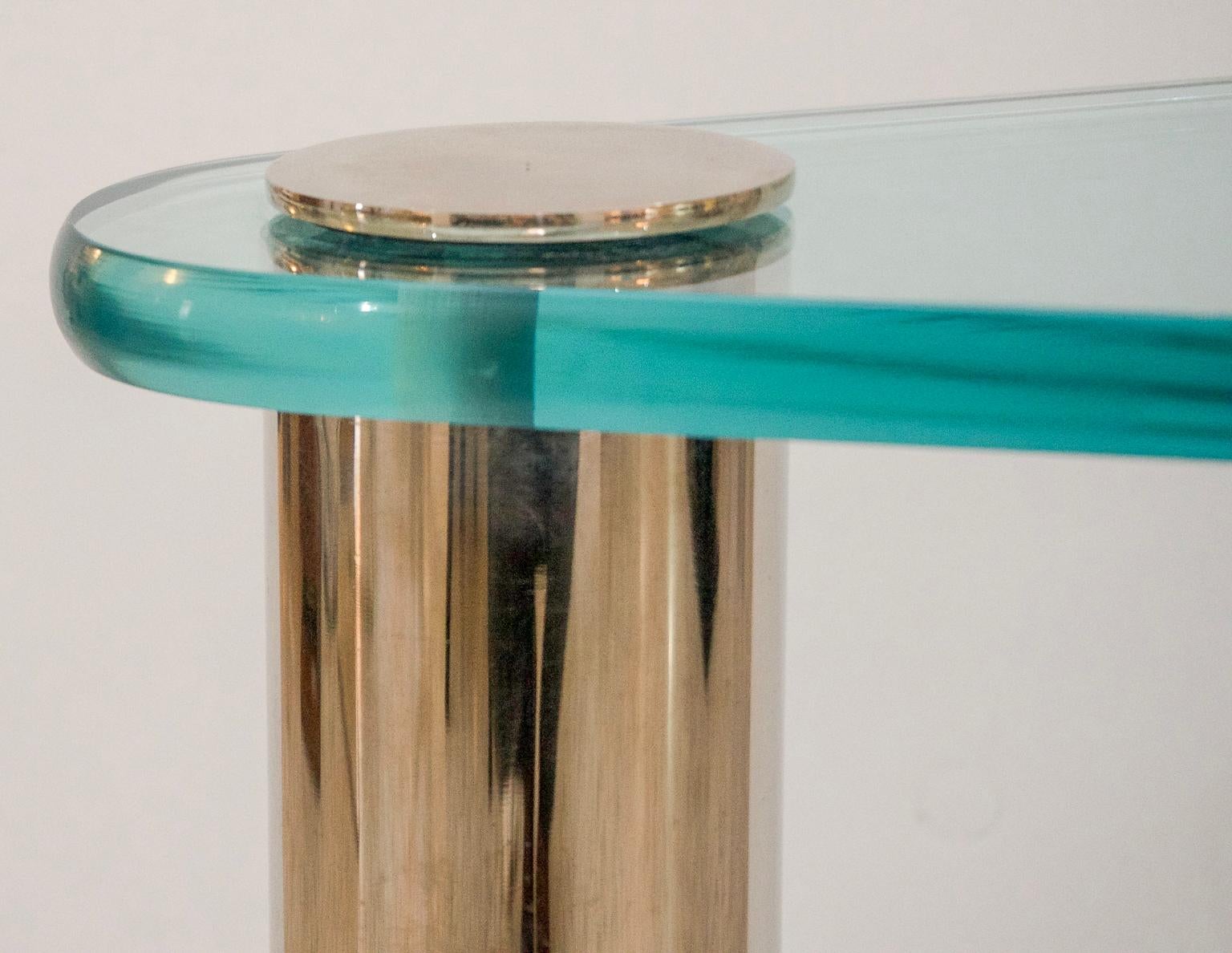 American Drinks Table in Glass and Stainless Steel