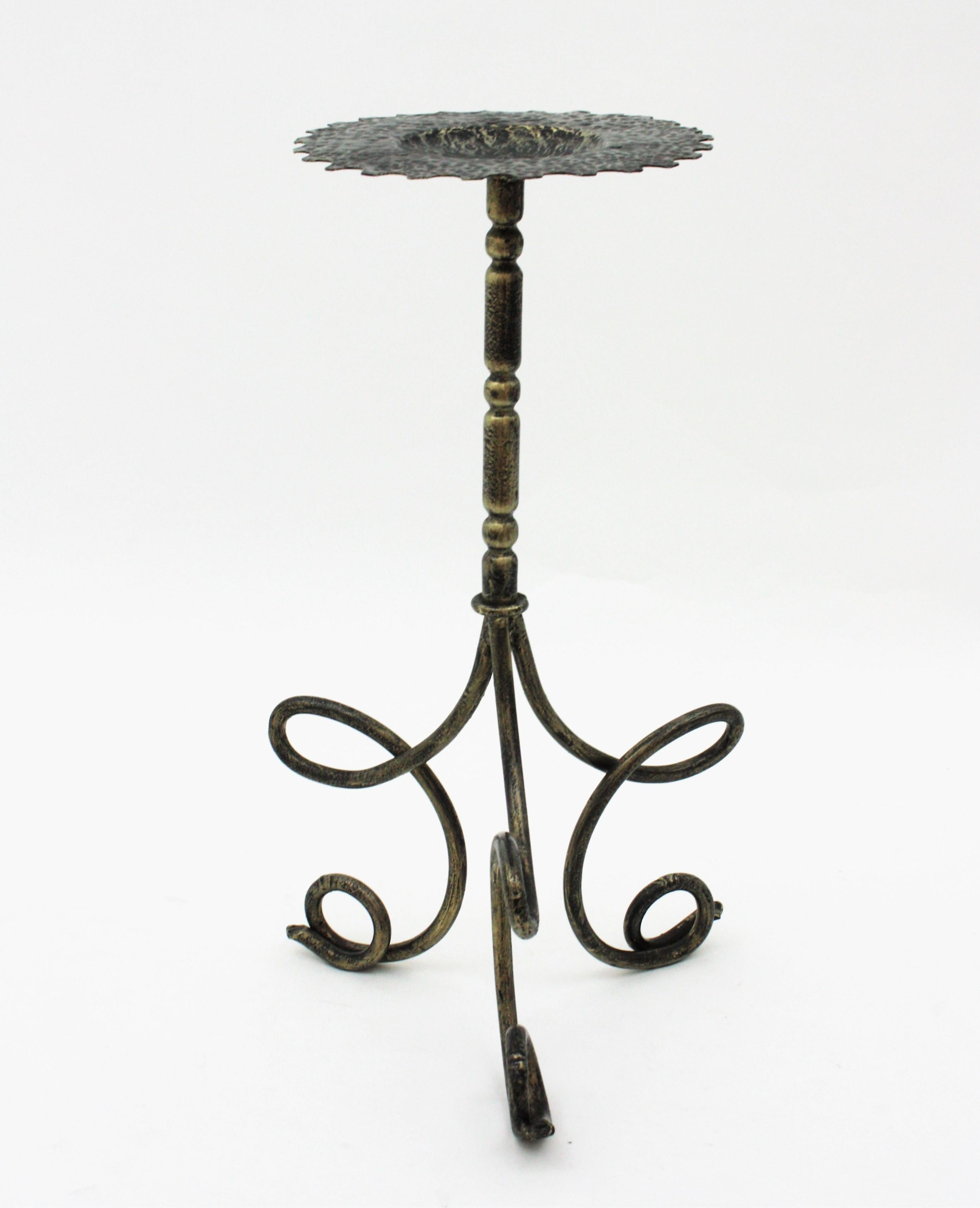 Spanish Drinks Table / Side Table / Martini Table by Ferro Art, Wrought Iron 2