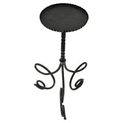 Drinks Table / Side Table / Martini Table by Ferro Art, Wrought Iron
