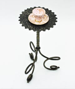 Spanish Drinks Table / Side Table / Martini Table by Ferro Art, Wrought Iron