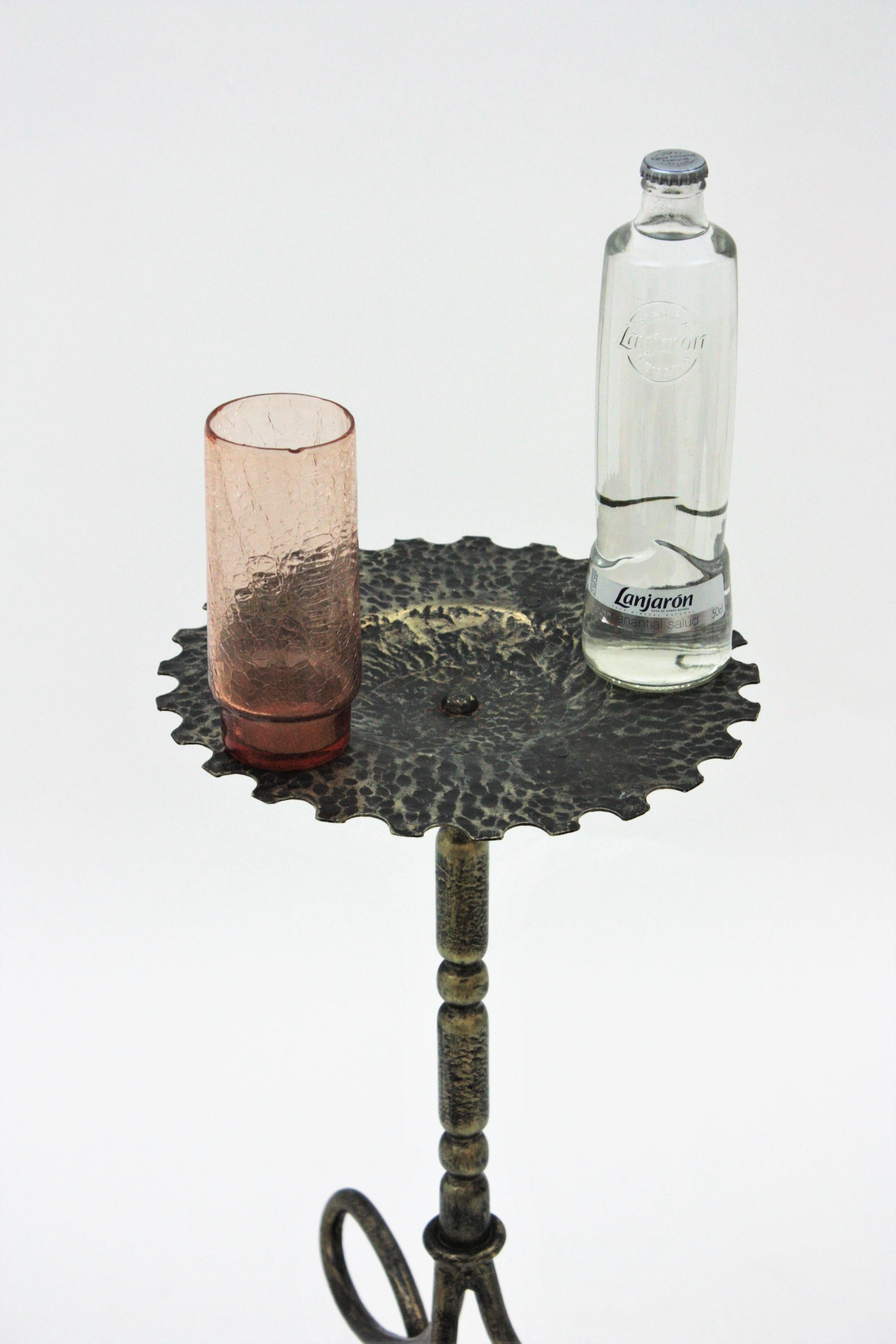 Table à boissons espagnole / Table d'appoint / Table à Martini par Ferro Art, fer forgé en vente 2