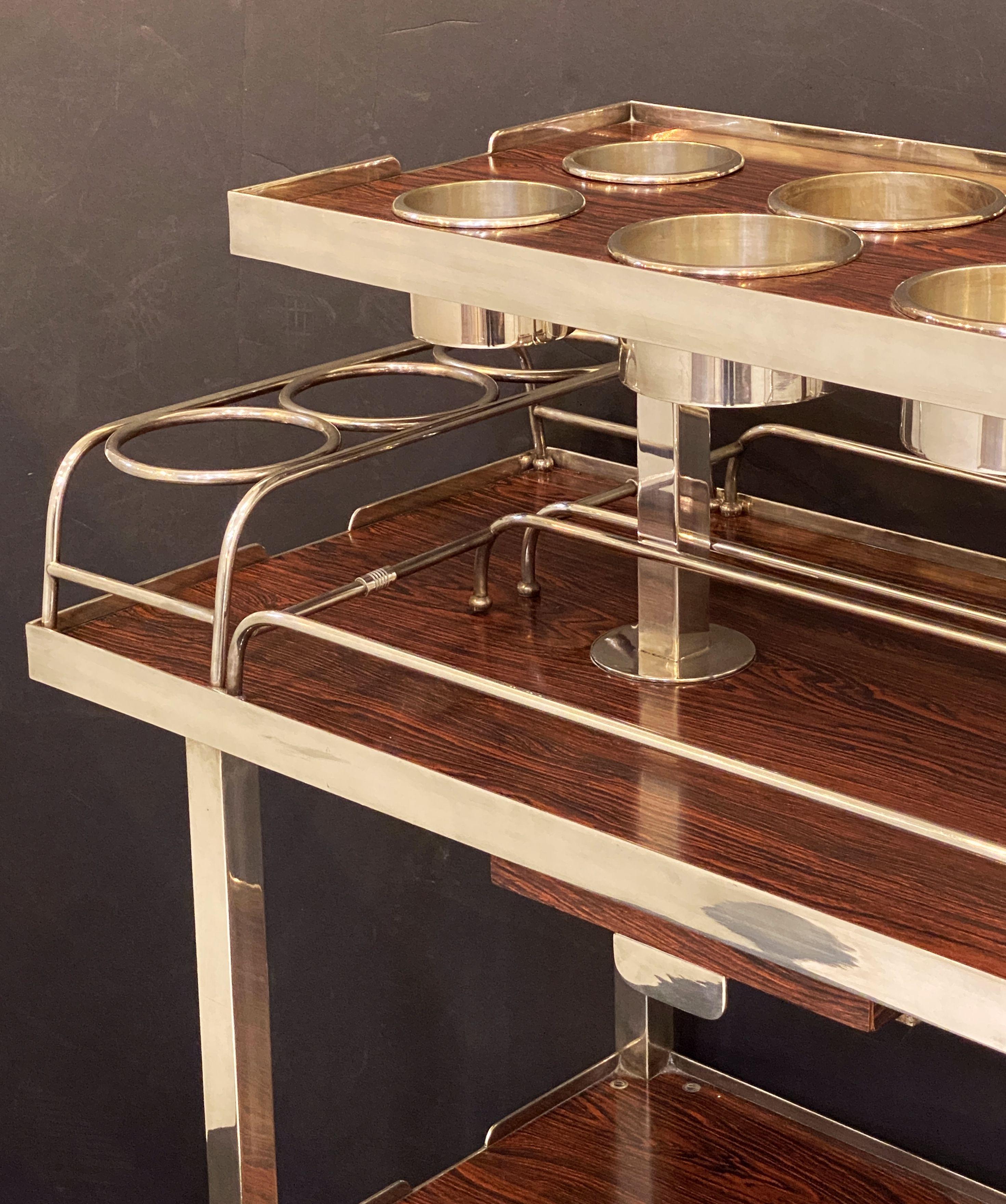Drink's Trolley by Drakes Silversmiths England (from Ritz Hotel, Paris) 11