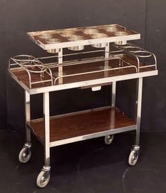 Chariot de boissons Drakes Silversmiths Angleterre (d'un hôtel Ritz, Paris)