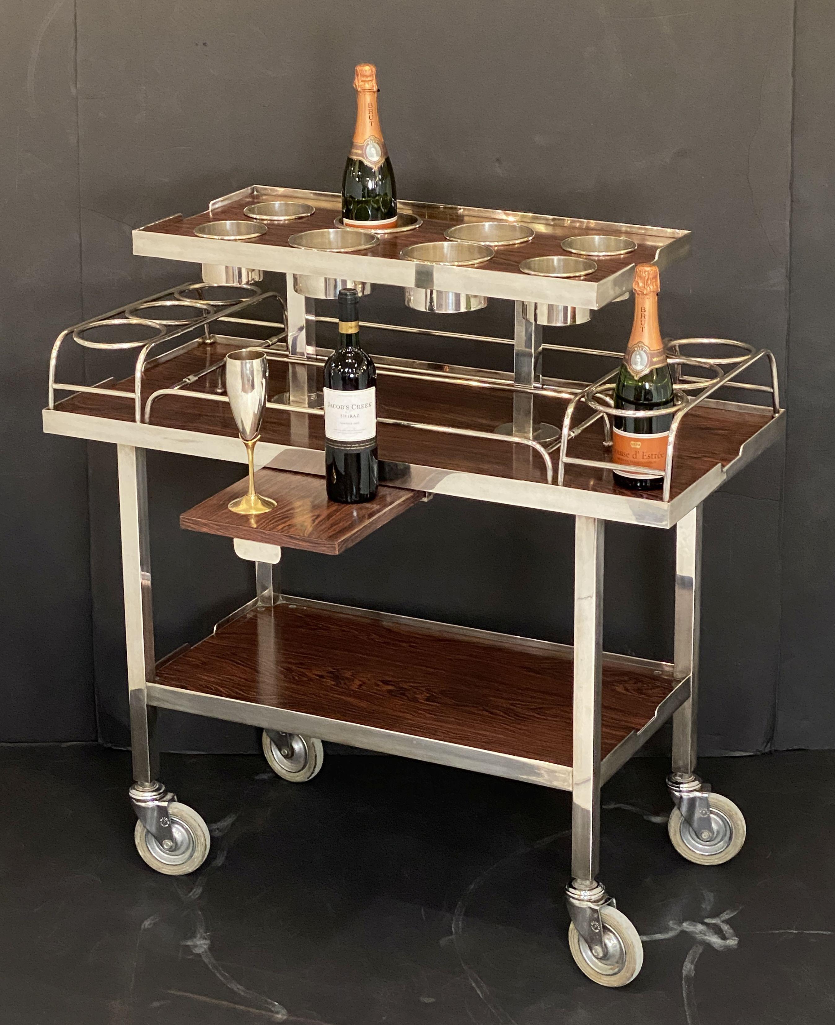 Polished Drink's Trolley by Drakes Silversmiths England (from Ritz Hotel, Paris)