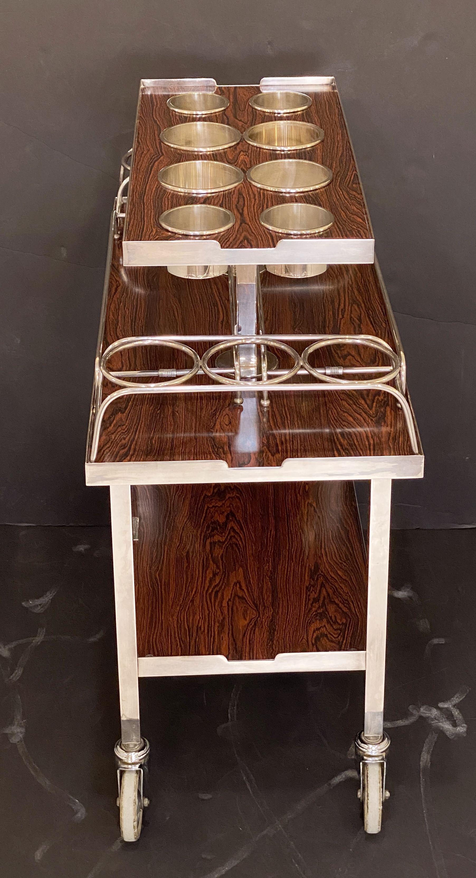 Mid-20th Century Drink's Trolley by Drakes Silversmiths England (from Ritz Hotel, Paris)