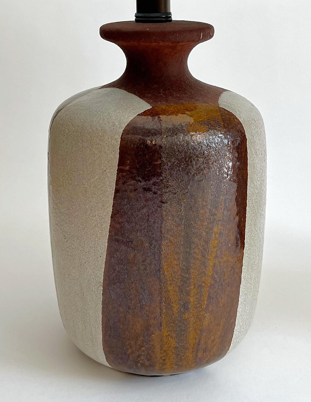 Lámparas de cerámica vidriada, años 60, estilo David Cressey Estadounidense en venta