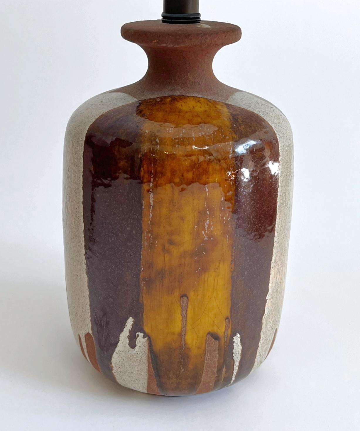 Lámparas de cerámica vidriada, años 60, estilo David Cressey mediados del siglo XX en venta