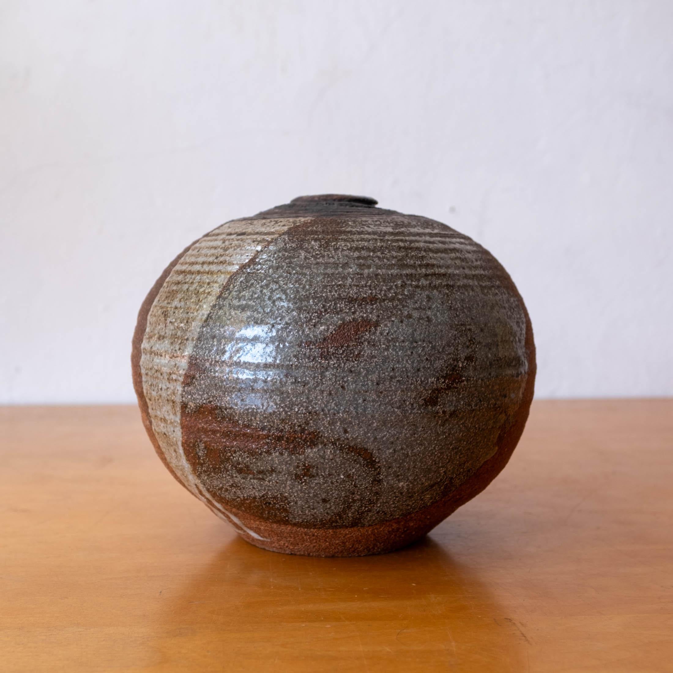 Drip Glaze Ceramic Moon Pot Vase California Pottery For Sale 1