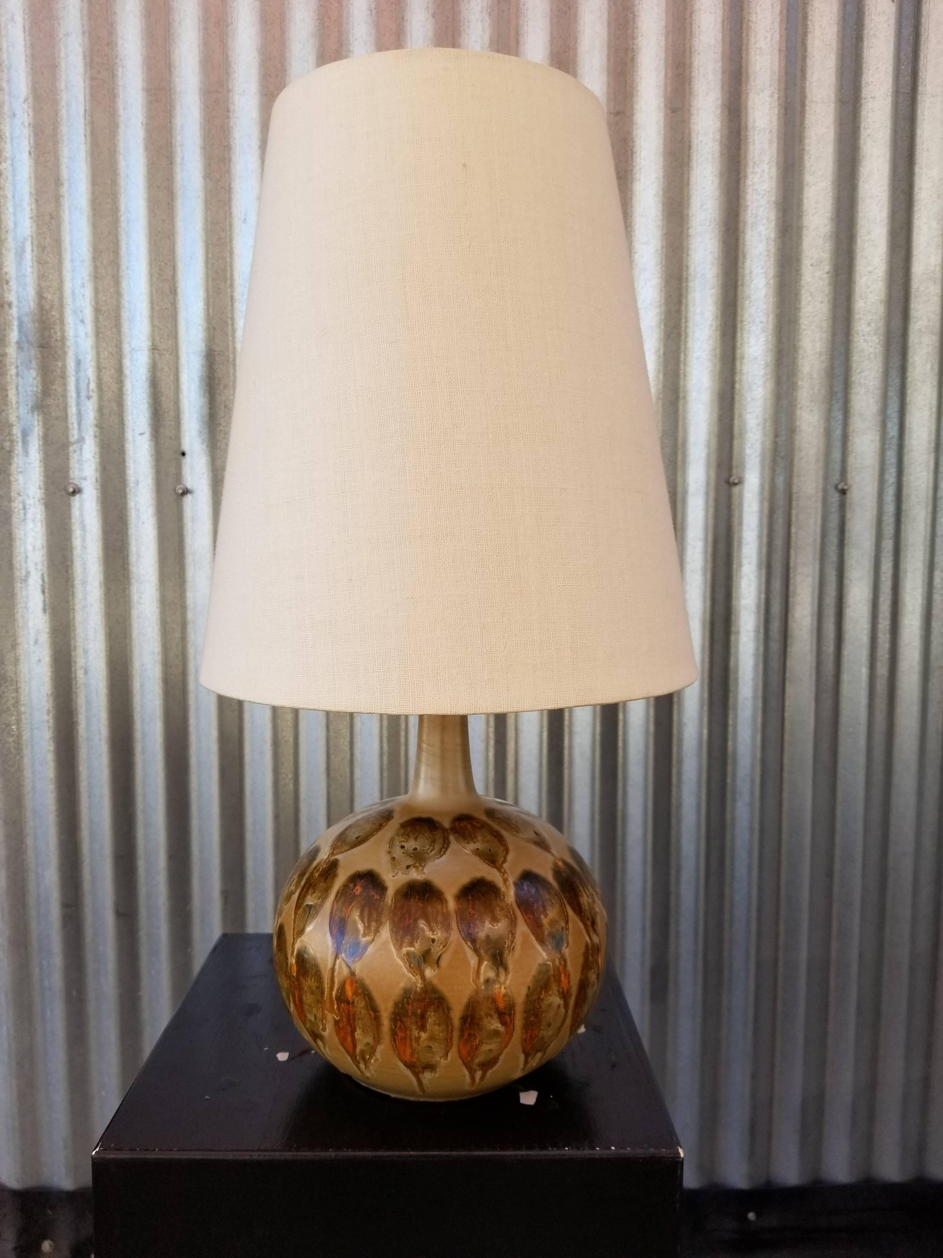 20th Century Drip Glaze Ceramic Table Lamp For Sale