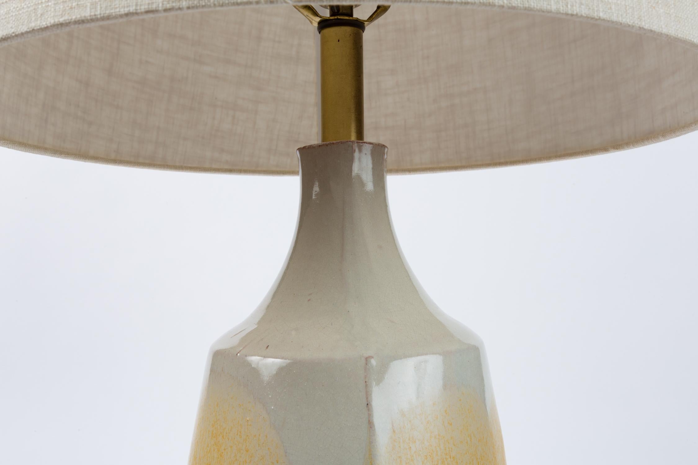 Drip-Glaze Stoneware Lamp by David Cressey for Architectural Pottery In Excellent Condition In Los Angeles, CA