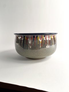 Drip Glaze Studio Pottery Bowl