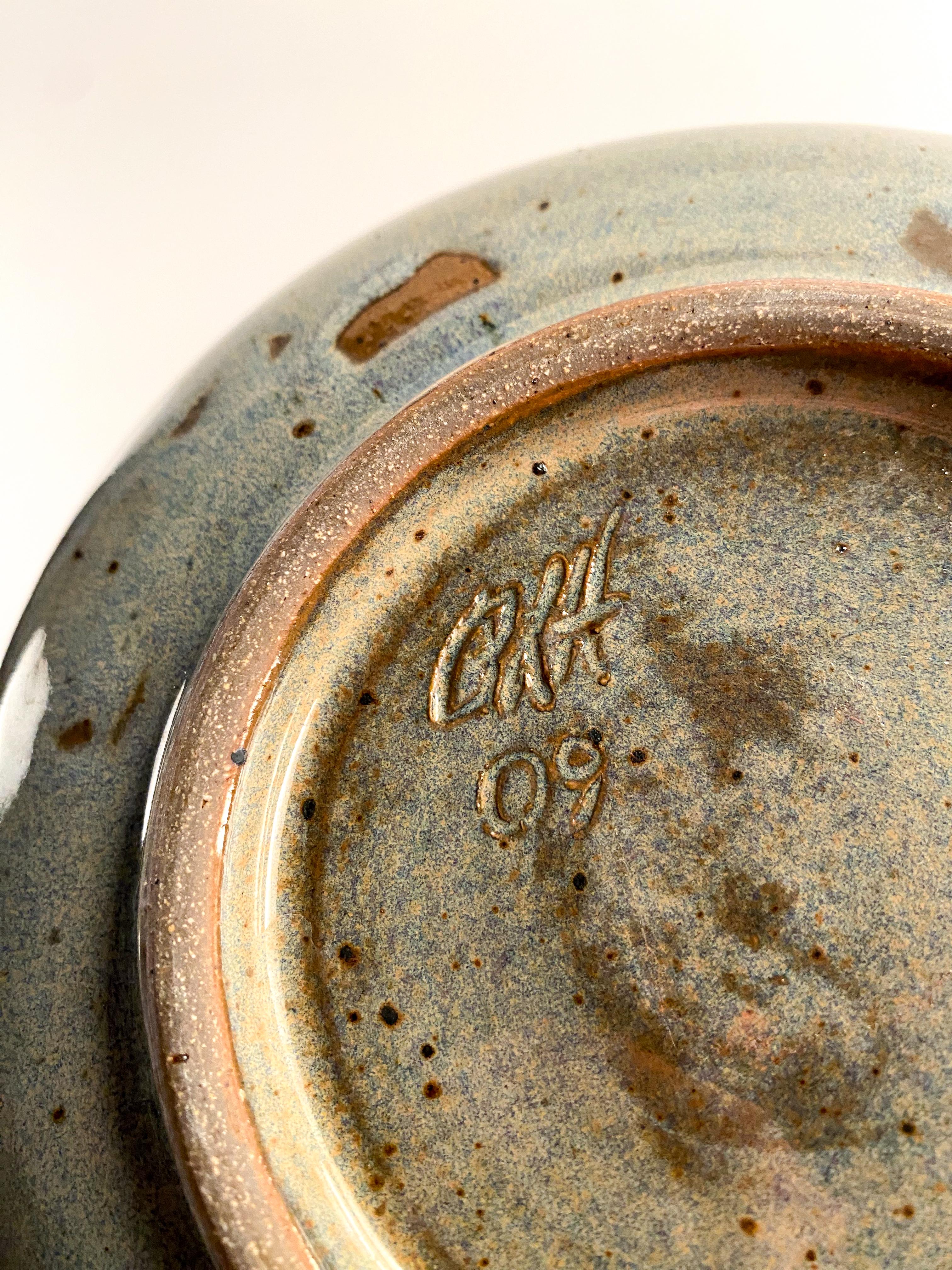 Drip Glaze Studio Pottery Bowl For Sale 1