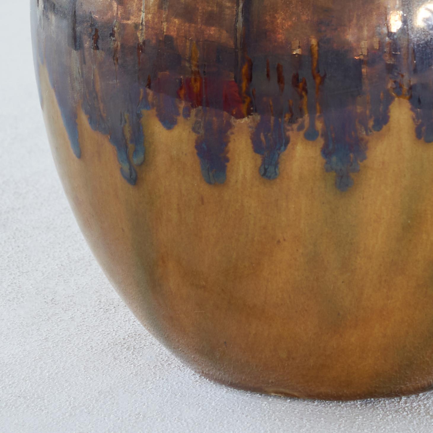 Pottery Drip Glazed Mid-Century Modern Table Lamp
