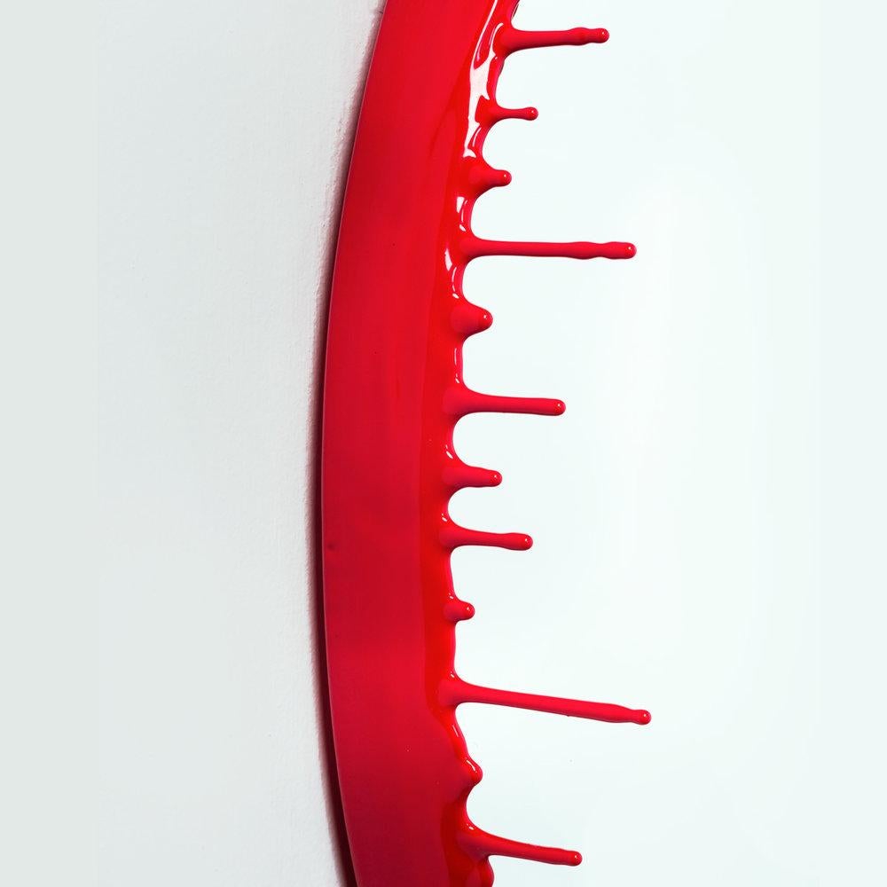 Drip Mirror, Primary Collection, Red by Elyse Graham, USA, 2015 In New Condition For Sale In New York, NY