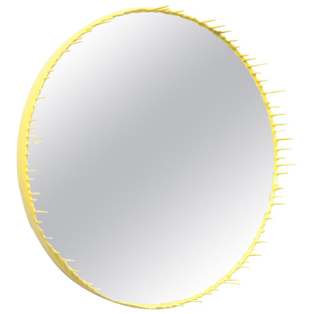 Drip Mirror, Primary Collection, Yellow by Elyse Graham, USA, 2015 For Sale