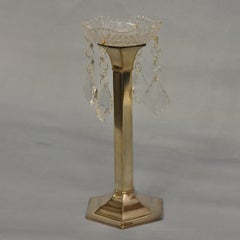 Antique Drip-Proof Glass Saucers for Candlesticks, Set of Nine, 1990