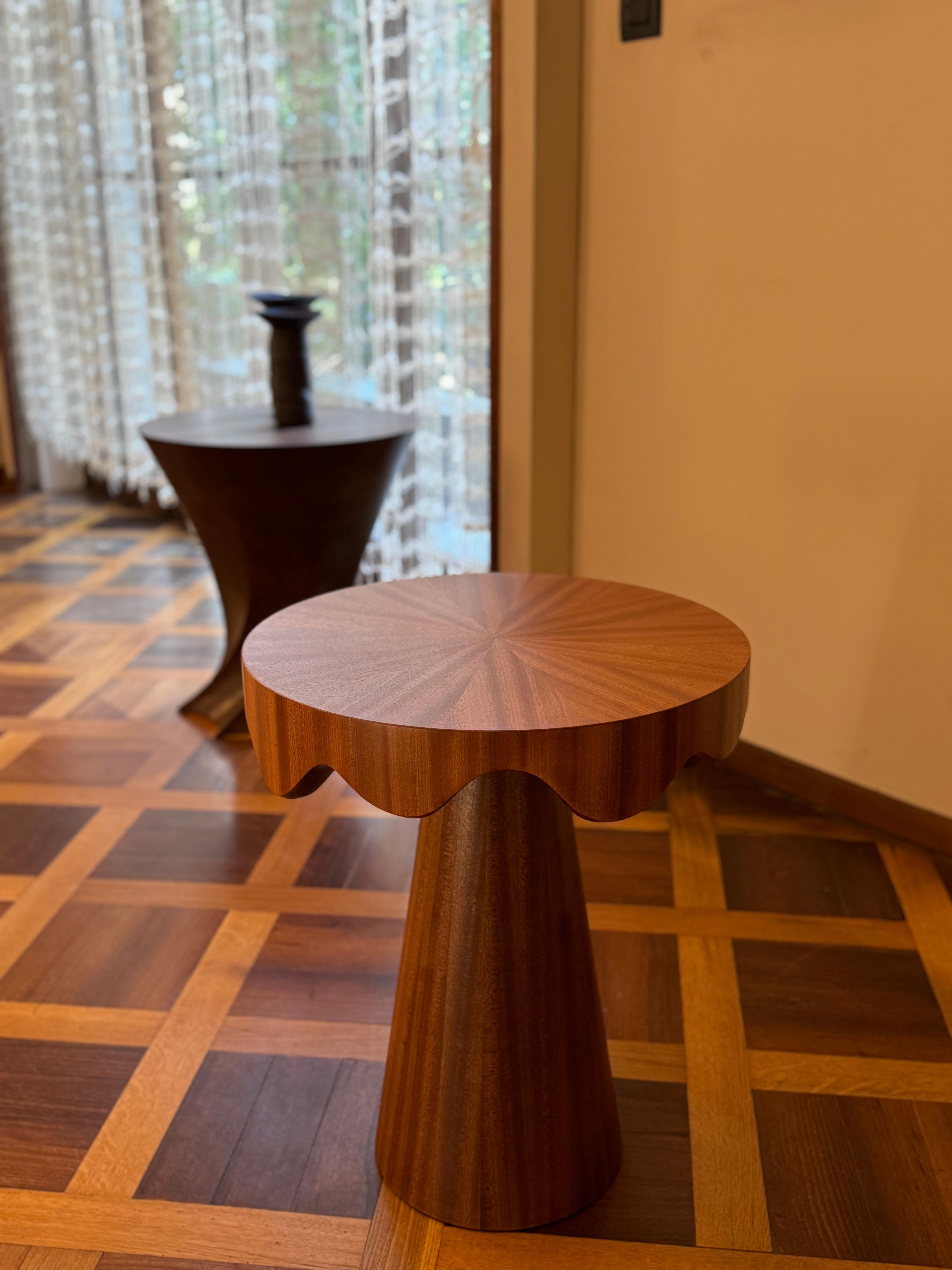 Dripotlé Mahogany Side Table by Studio TOOJ
Designed by T. Woon
Dimensions: D 47 x H 55 cm.
Materials: Mahogany wood.

Also available in walnut, travertine, and quartz sand. Please contact us.

The exquisite mahogany side table is indeed a