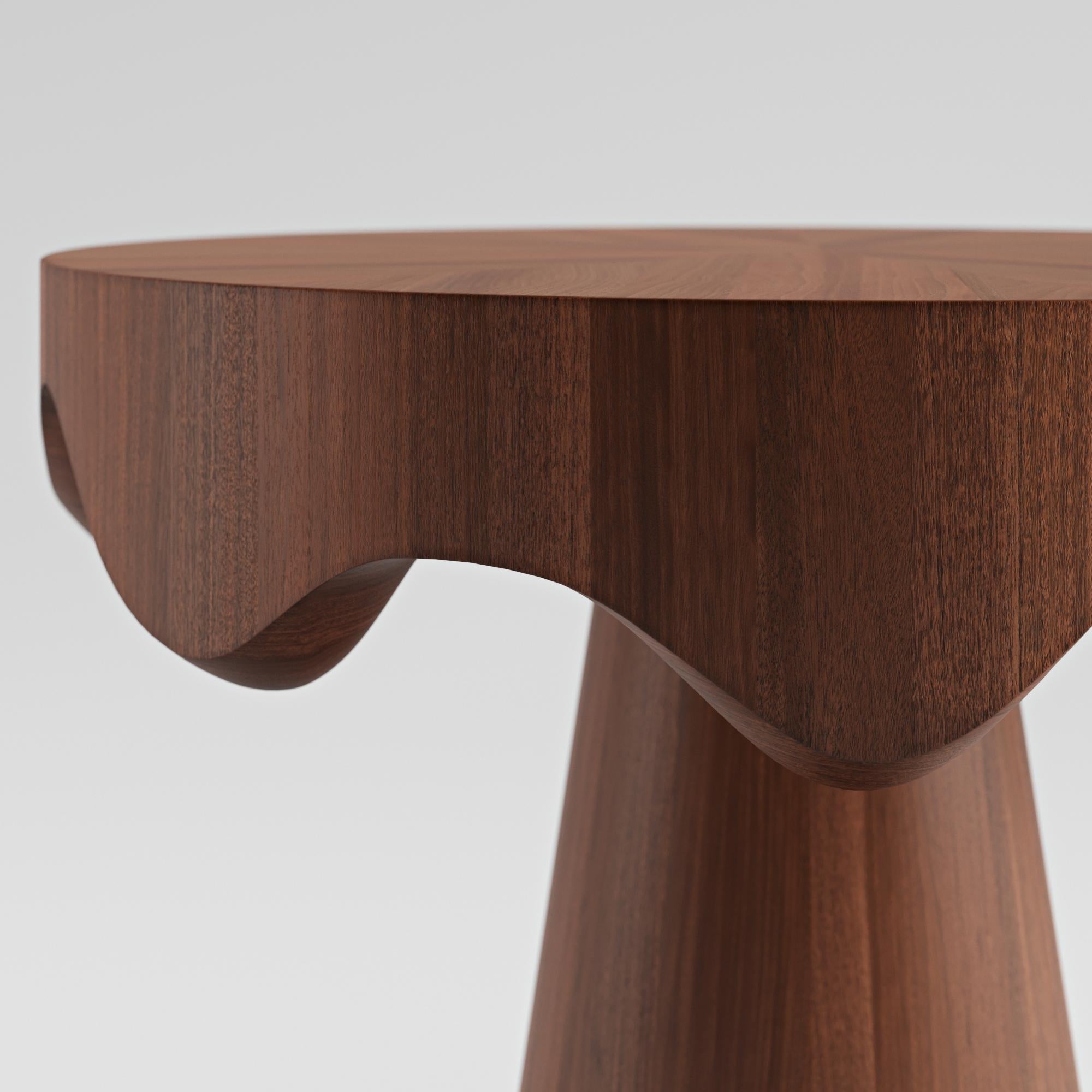 Contemporary Dripotlé Mahogany Side Table by Studio TOOJ For Sale