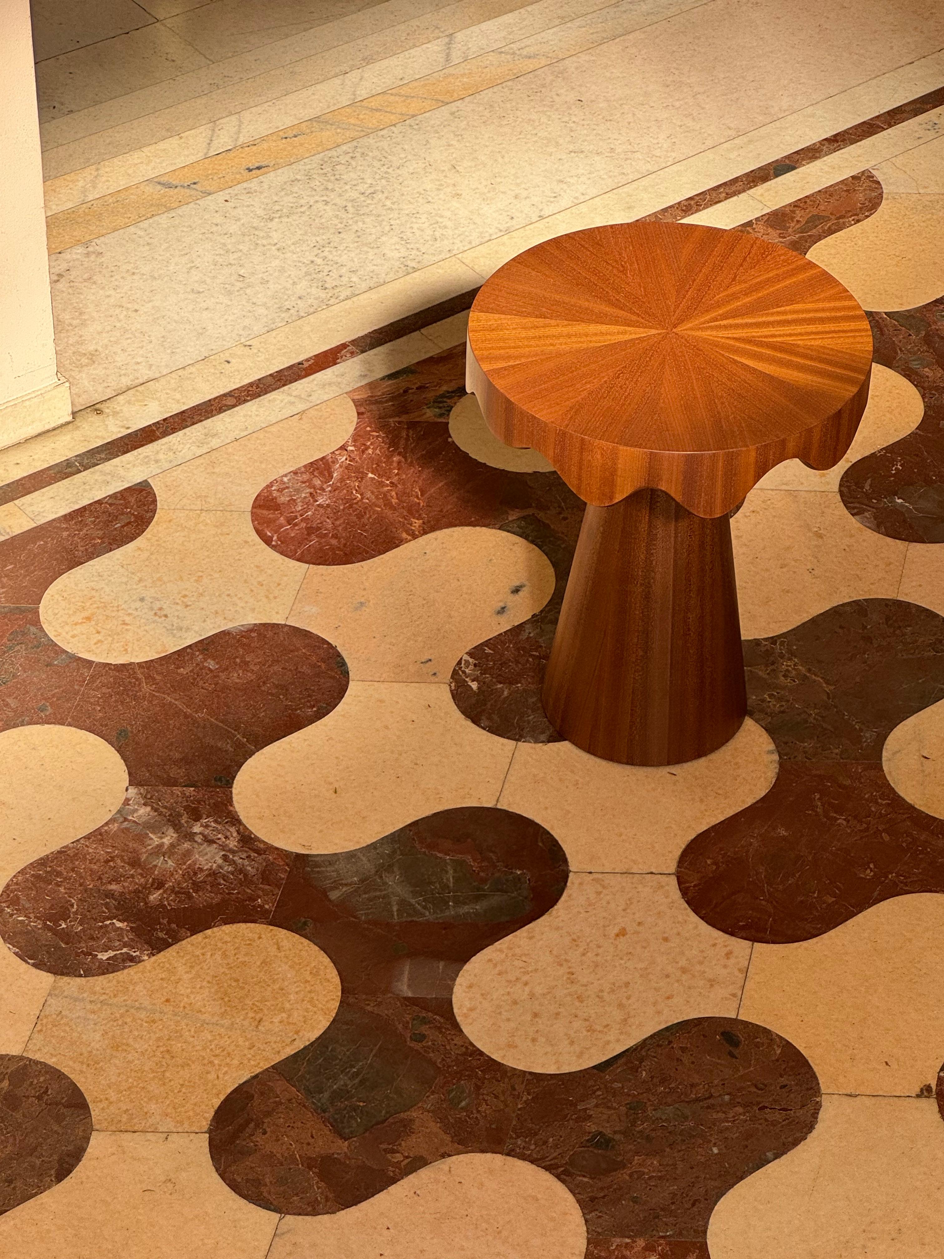 Dripotlé Mahogany Side Table by Studio TOOJ For Sale 1