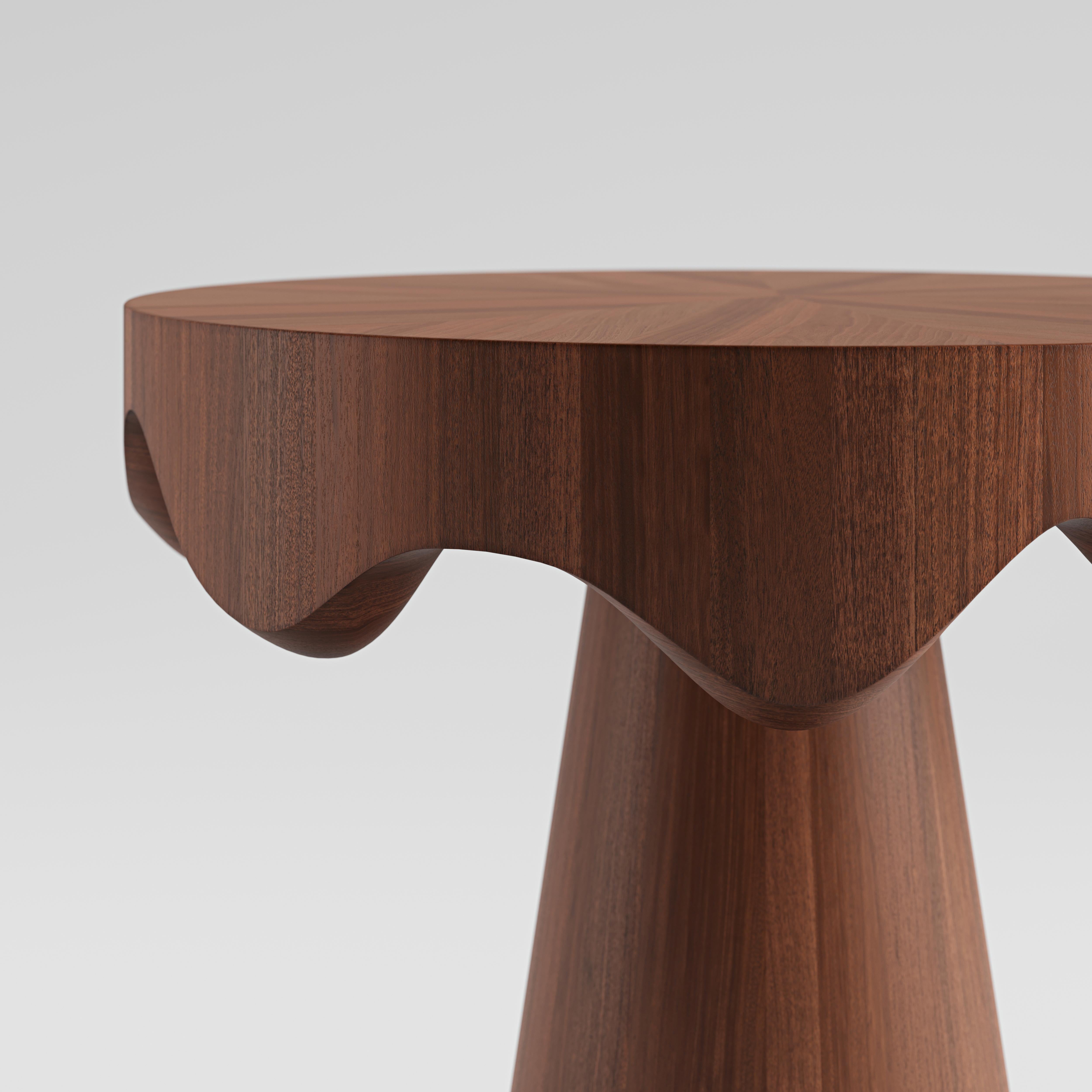 Scandinavian Modern Dripotlé Mahogany Side Table by T. Woon For Sale