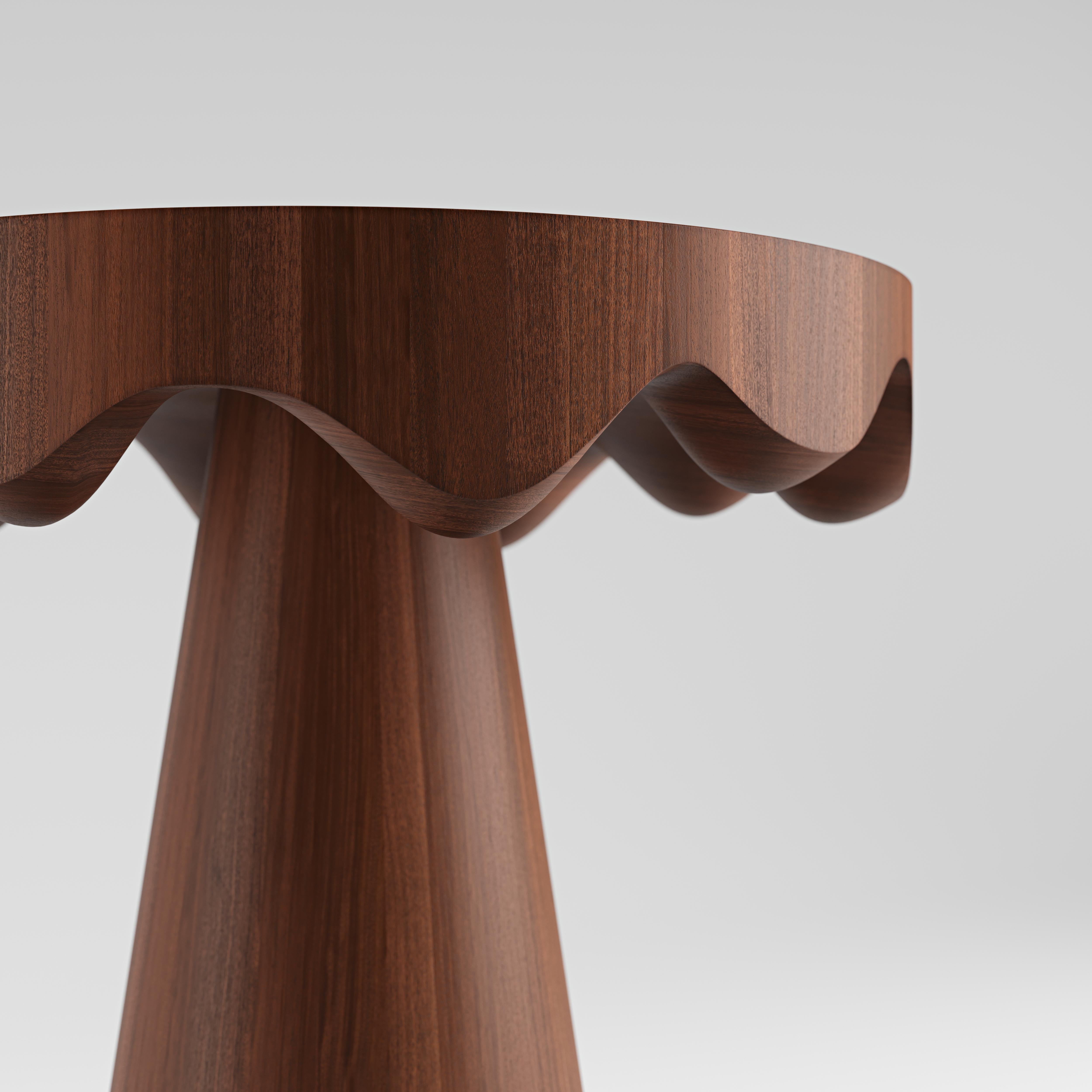 European Dripotlé Mahogany Side Table by T. Woon For Sale