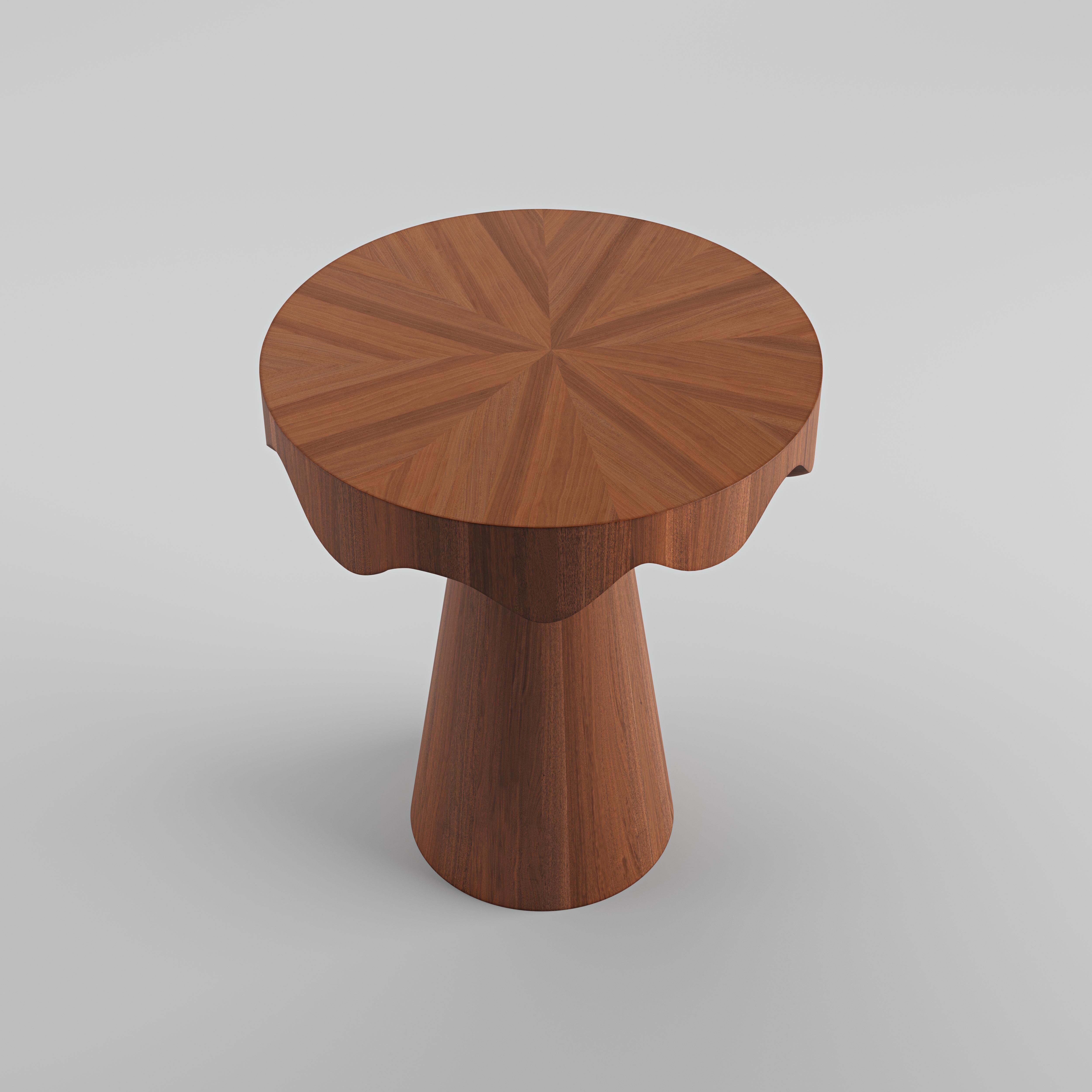 Hand-Crafted Dripotlé Mahogany Side Table by T. Woon For Sale
