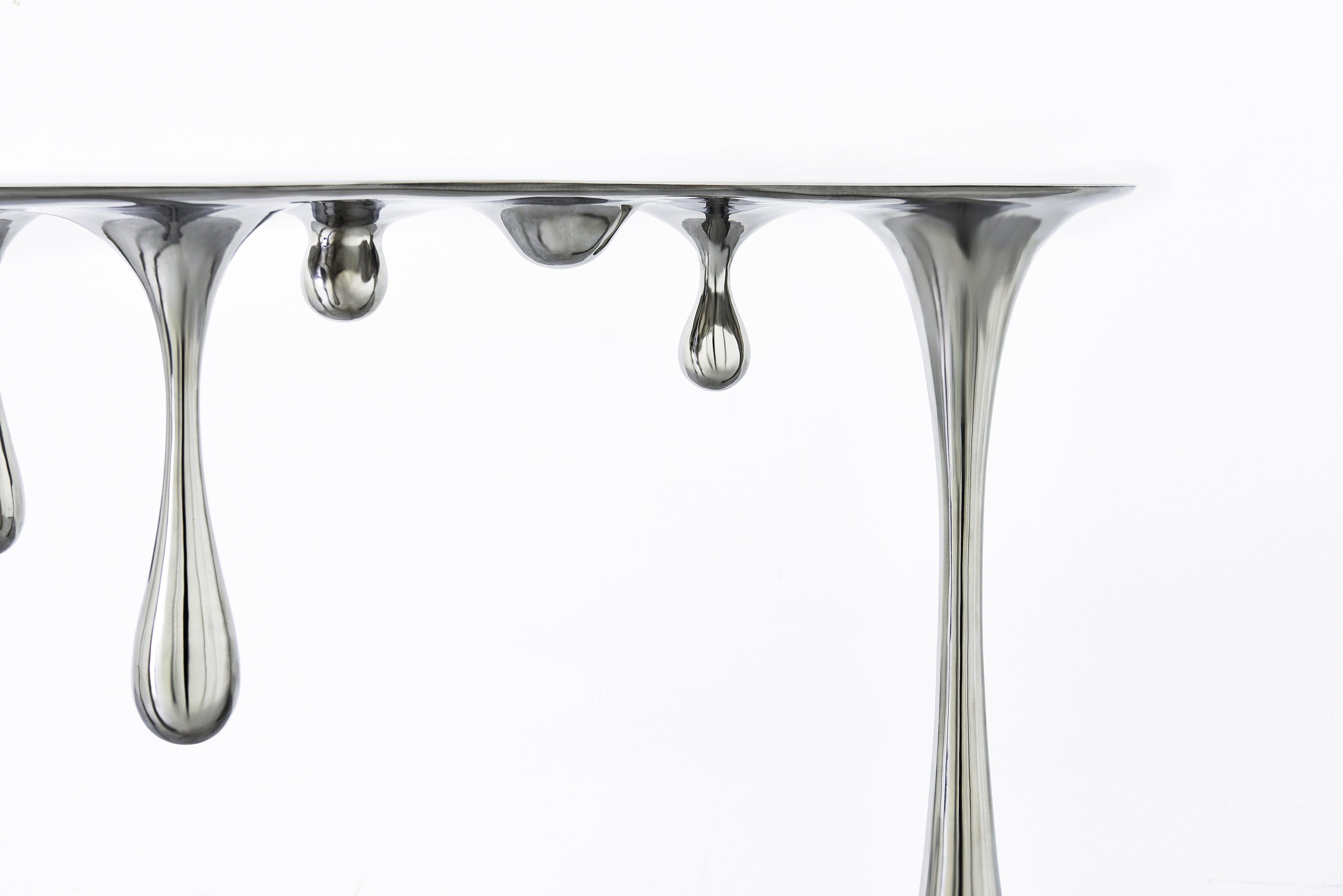 Chinese Dripping Console Table No.2 Hallway Entry Table Stainless Steel Customizable For Sale