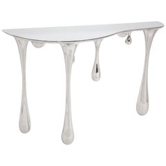 Dripping Console Table No.2 Hallway Entry Table Stainless Steel Customizable