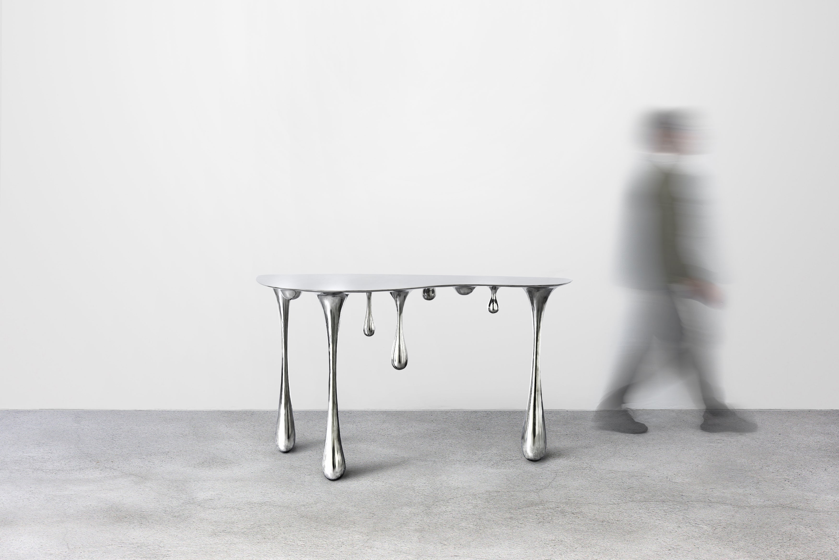 Dripping Console Table No.2 Hallway Entry Table Stainless Steel Customizable For Sale