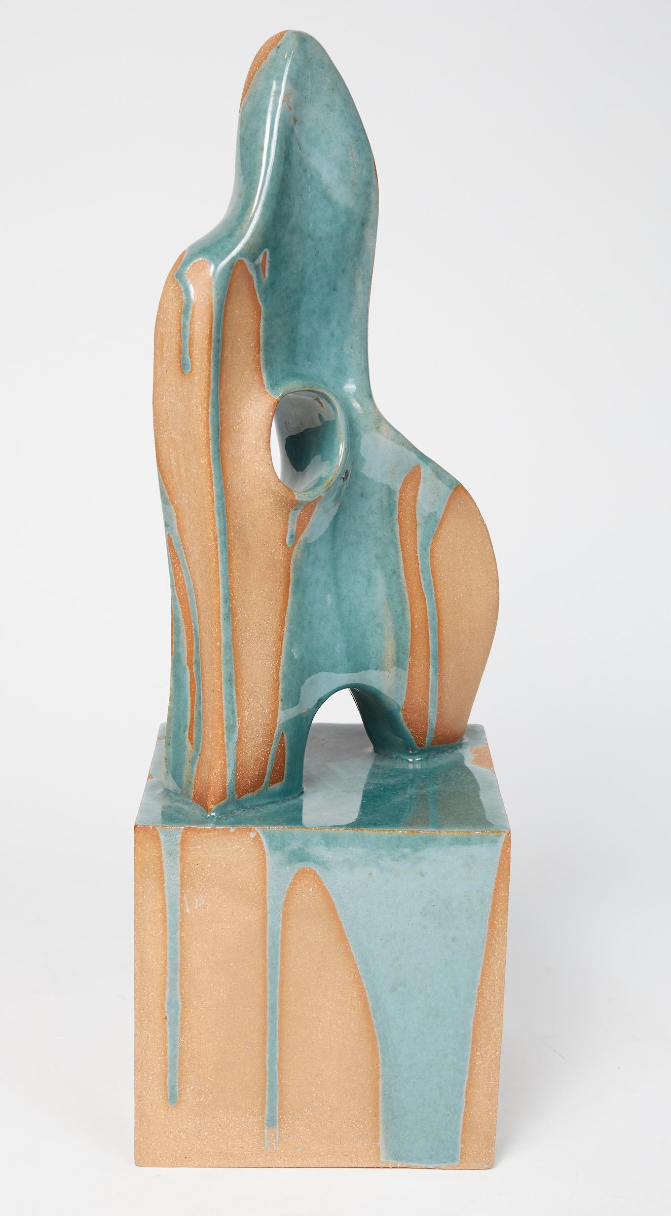 Canadian Dripping Glazed Ceramic Abstract Sculpture