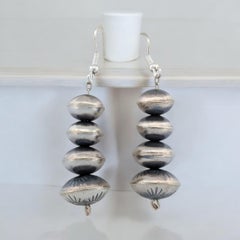 Dripping Springs  New Native American handmade sterling silver earrings