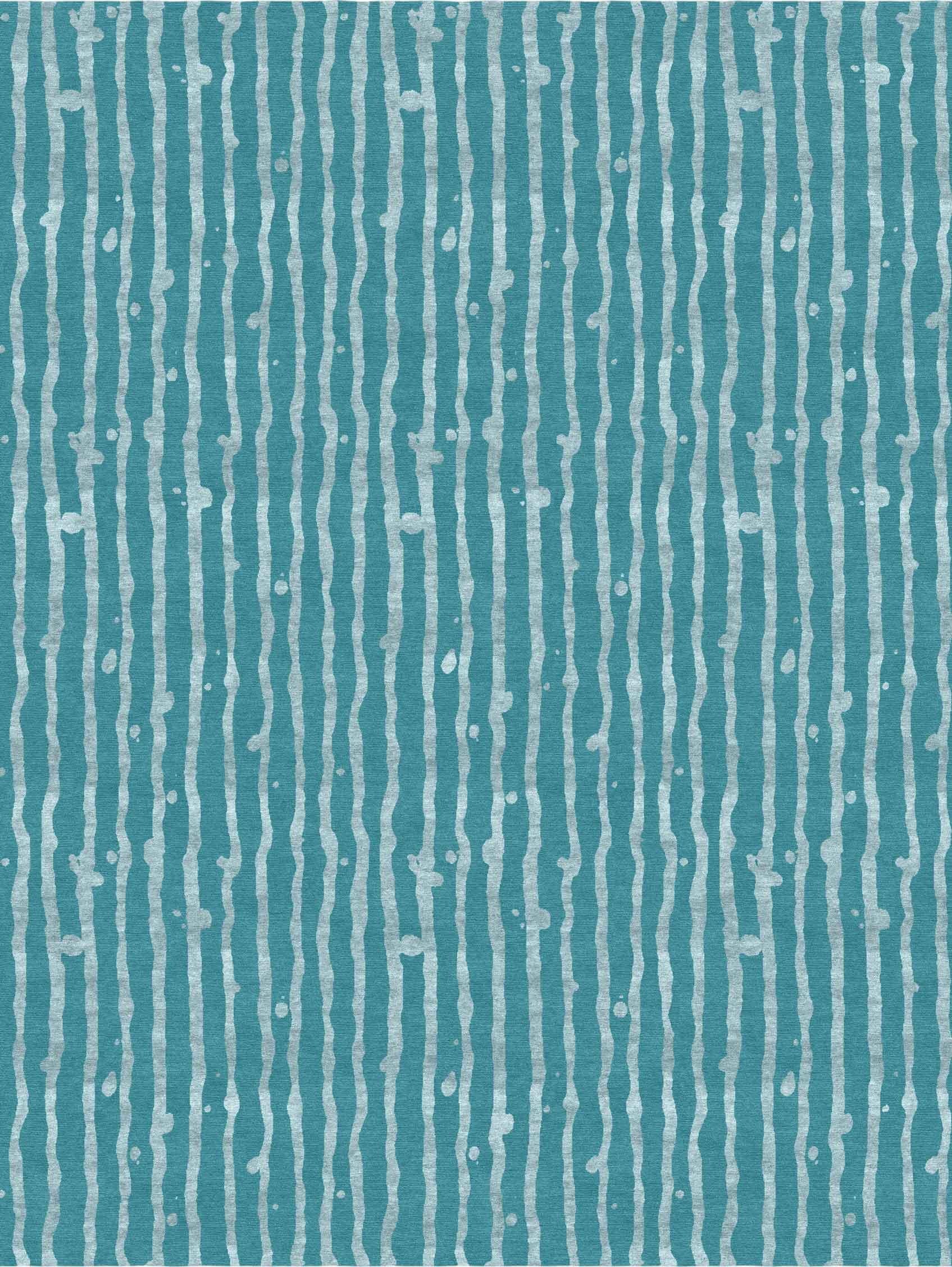 Hand-Knotted Drippy Stripe Morea Hand Knotted Rug by Eskayel For Sale