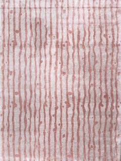 Drippy Stripe Sienna Hand Knotted Rug by Eskayel