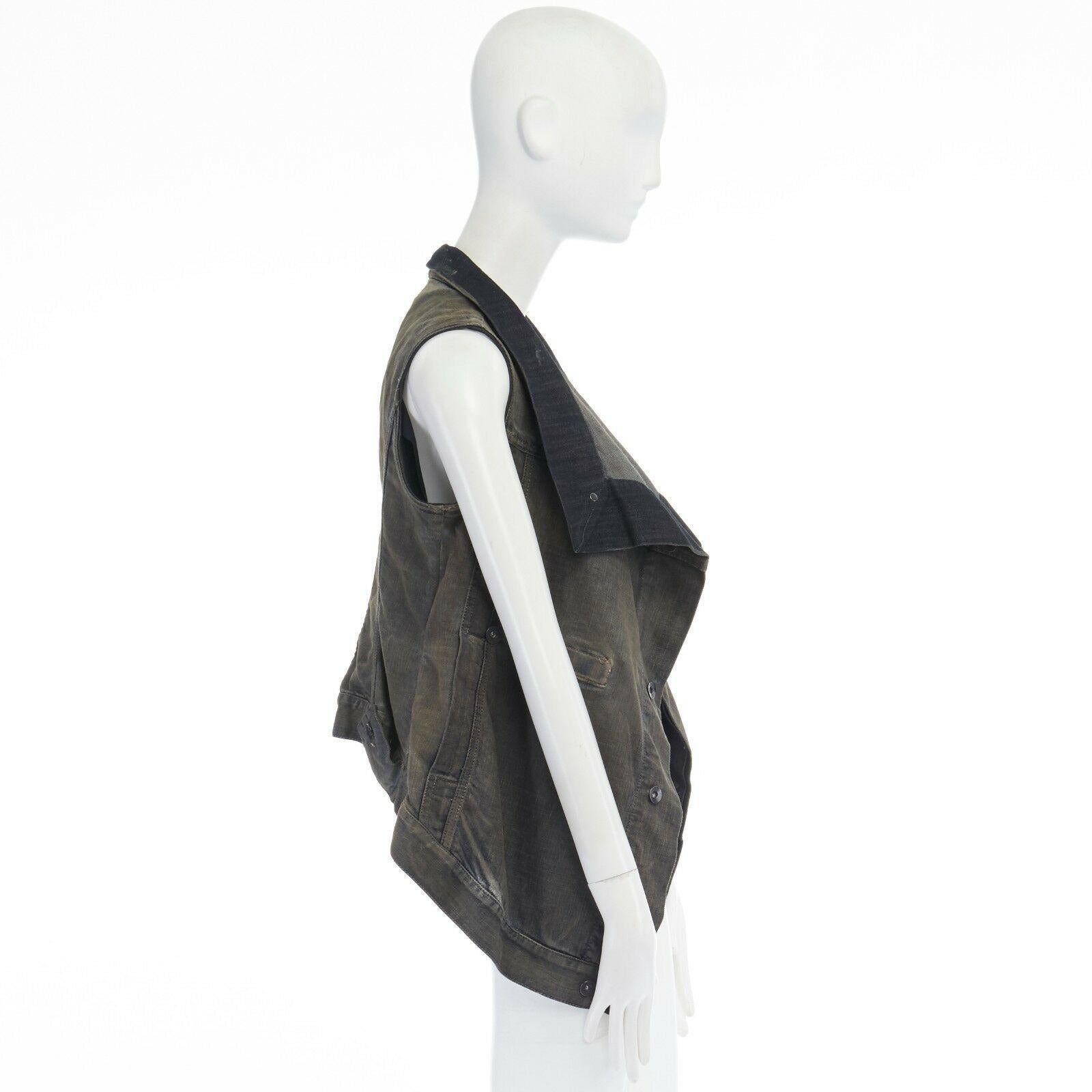 rick owens leather vest