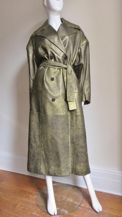 Drome New Oversize Gold Belted Trench Coat