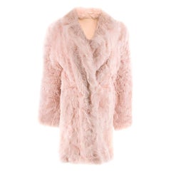 DROMe Pink Double Breasted Reversible Shearling Coat	SIZE S