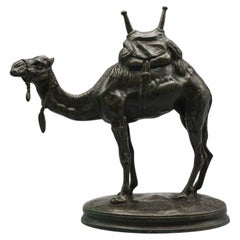 'Dromedaire' late 19th century bronze sculpture by Alfred Barye