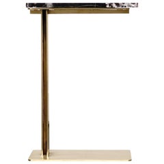 Drone Side Table Marble and Brass Table by ATRA