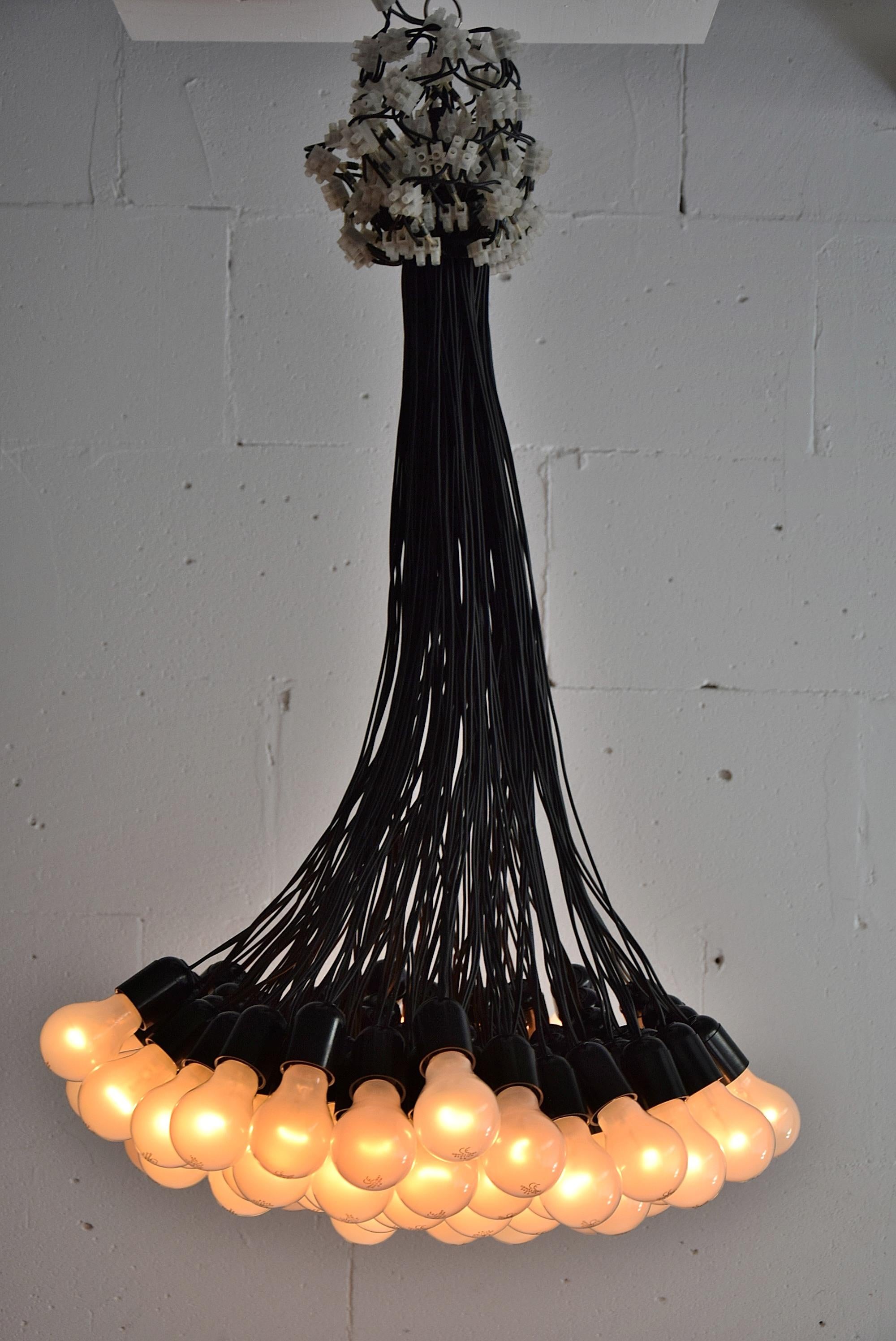Droog Design Chandelier 85 Lamps by Rody Graumans, 1995 For Sale 2