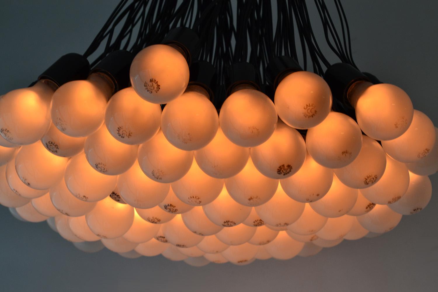 Rame Lampadario Droog Design 85 lampade di Rody Graumans, 1995 in vendita
